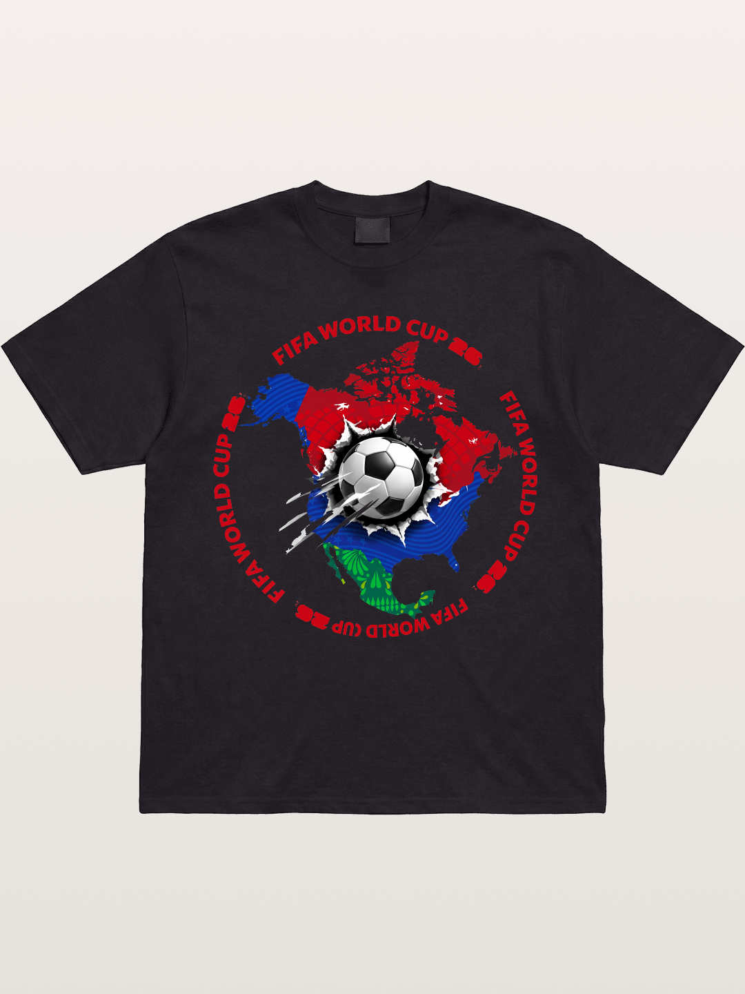 Soccer Ball Americas Burst Design Gildan T-shirt