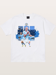 Haaland Etihad Stadium Montage Cotton T-shirt