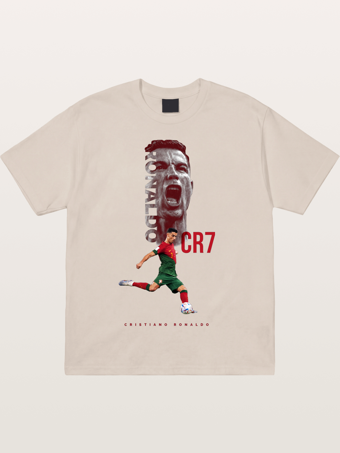 CR7 Portugal Action Print Cotton T-shirt