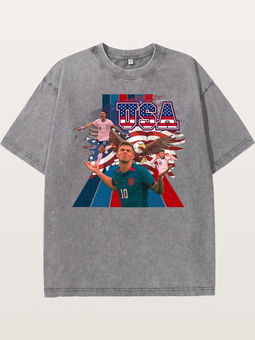 US Soccer Eagles And Two National Stars Washed T-shirt