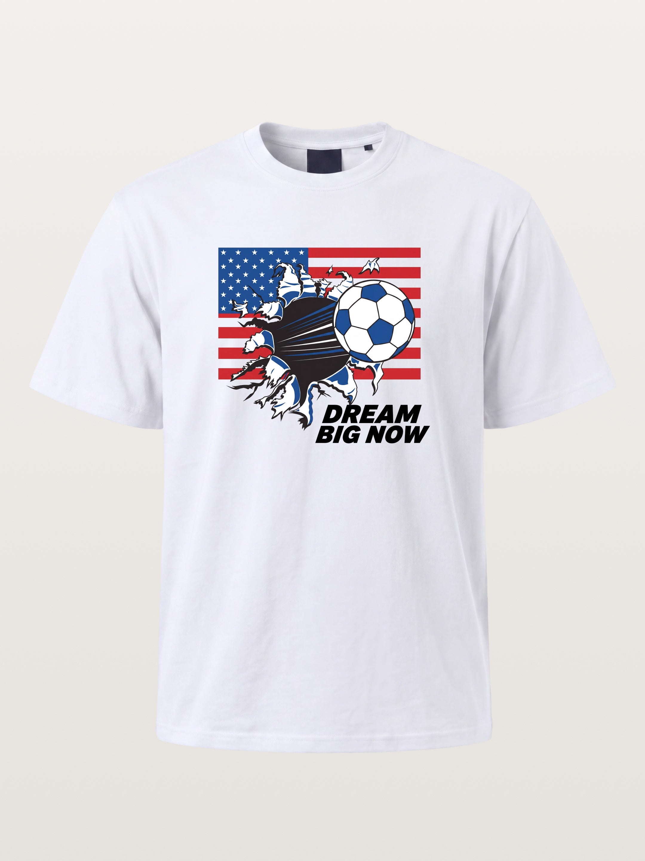 Torn Flag Soccer Explosion Design Gildan T-shirt