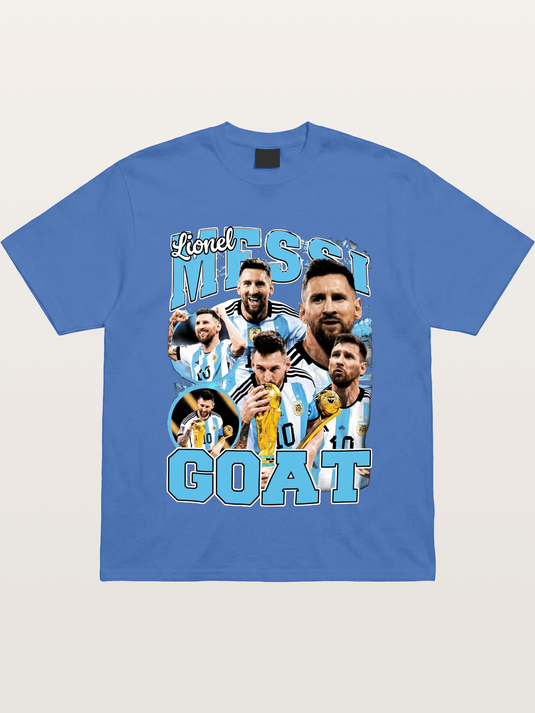 Lionel Messi GOAT Argentina Collage Gildan T-shirt