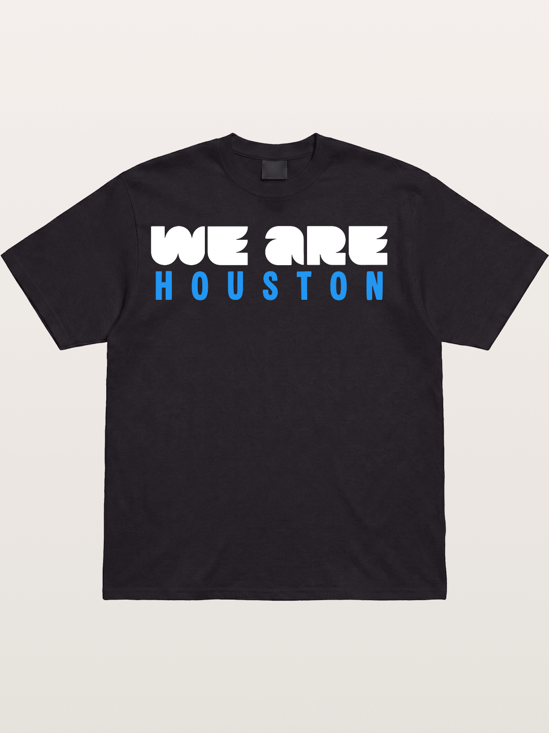 Houston Bright Blue Typo Cotton T-shirt