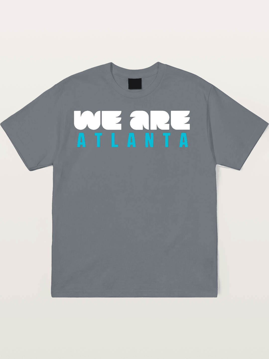 Atlanta Two-Tone Typography Cotton T-shirt
