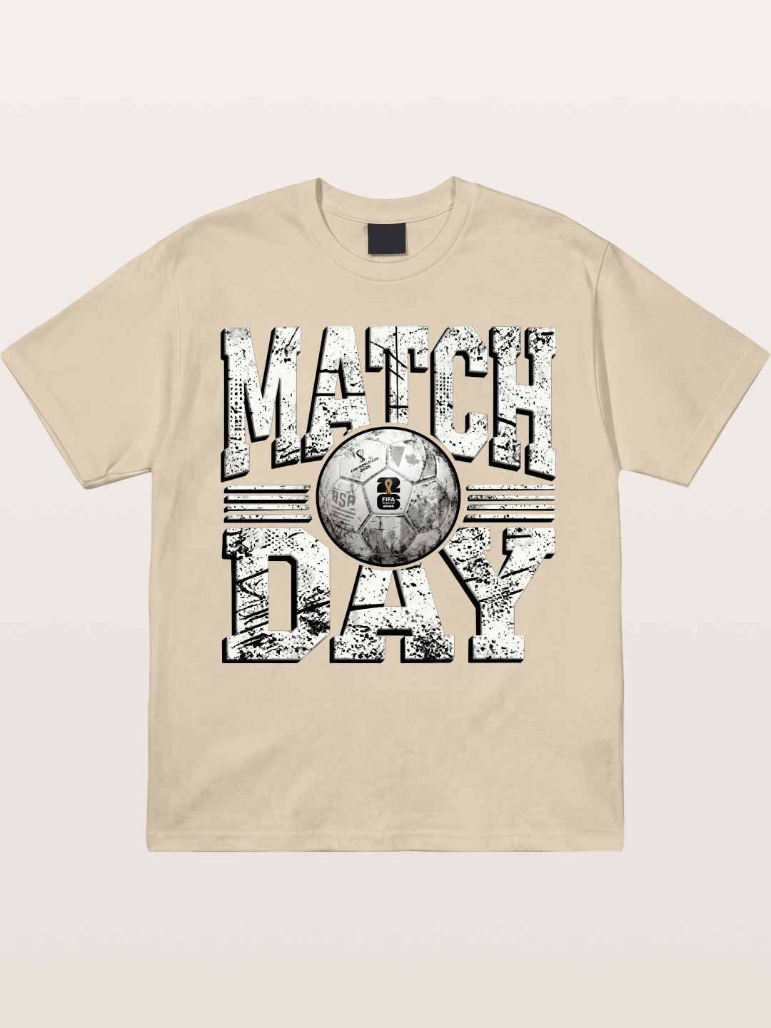 Match Day Grunge Soccer Print Gildan T-shirt