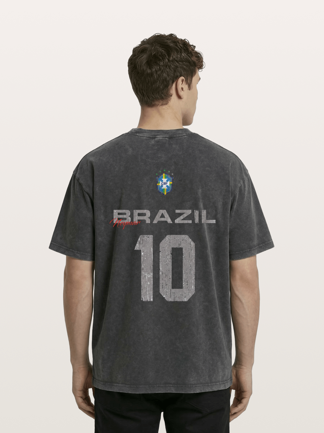 Brazil Neymar 10 Vintage Washed T-shirt