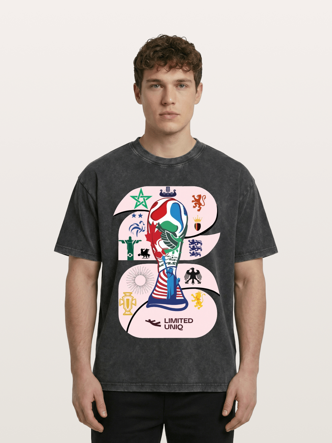 2026 World Cup Trophy Collage Washed T-shirt