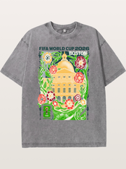 Boston WC 2026 Floral City Hall Art Washed T-shirt