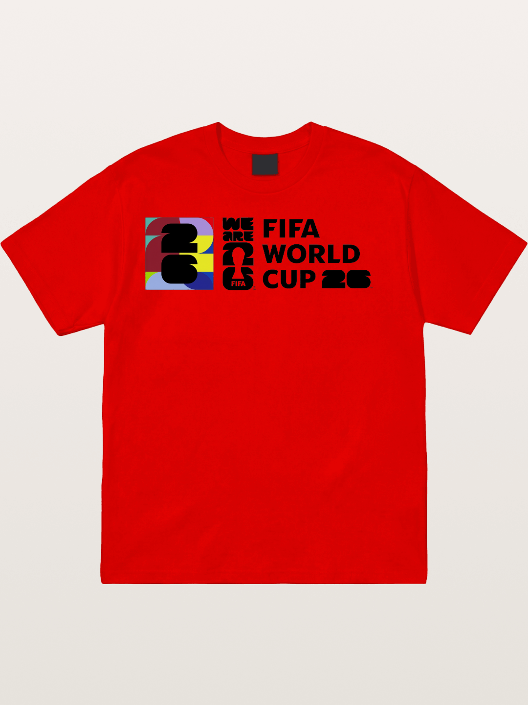 2026 World Cup Colorful Typo Cotton T-shirt