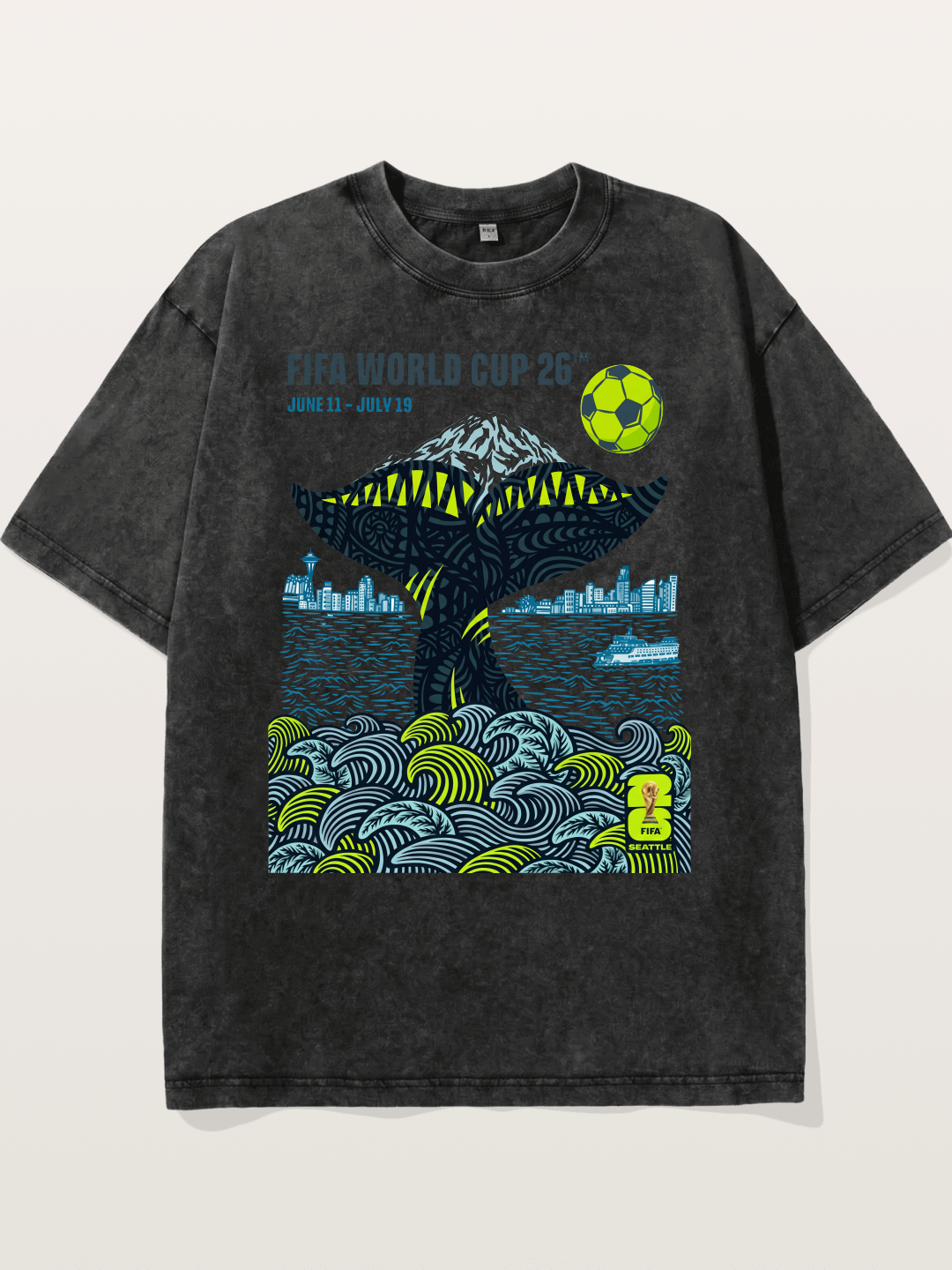 Vancouver 2026 WC Orca Tail Art Washed T-shirt