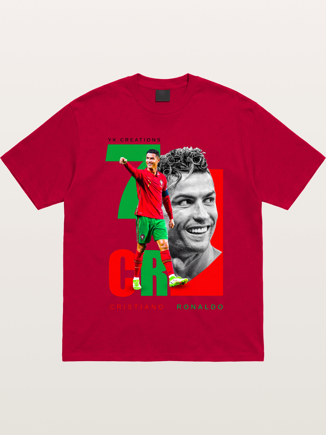Ronaldo Portugal Colors Portrait Gildan T-shirt