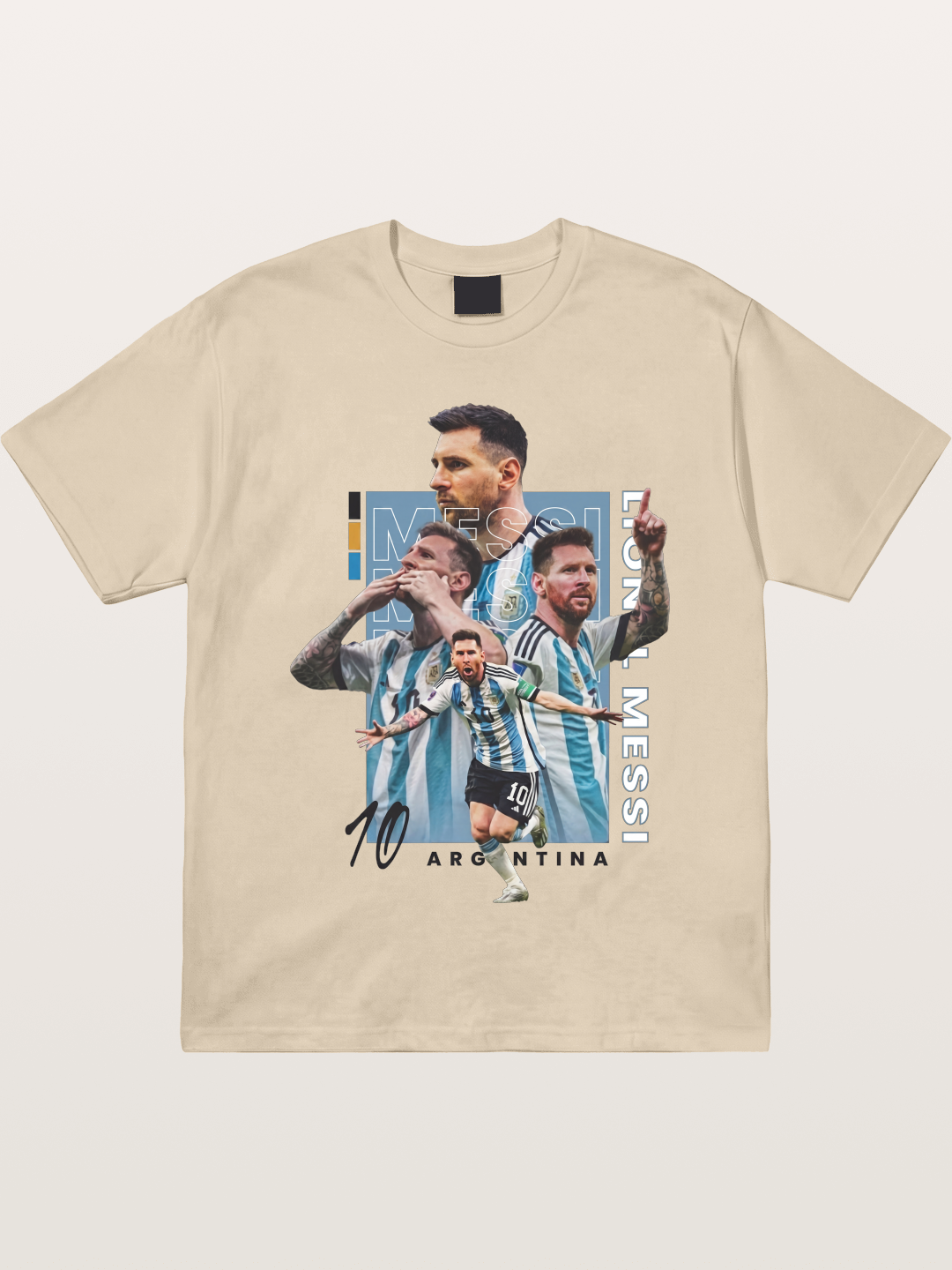 Messi Argentina Layered Collage Gildan T-shirt