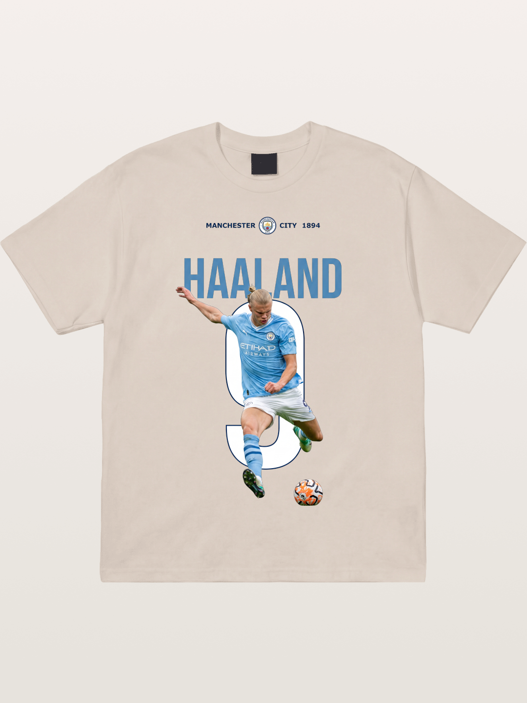 Haaland Number 9 Action Shot Cotton T-shirt