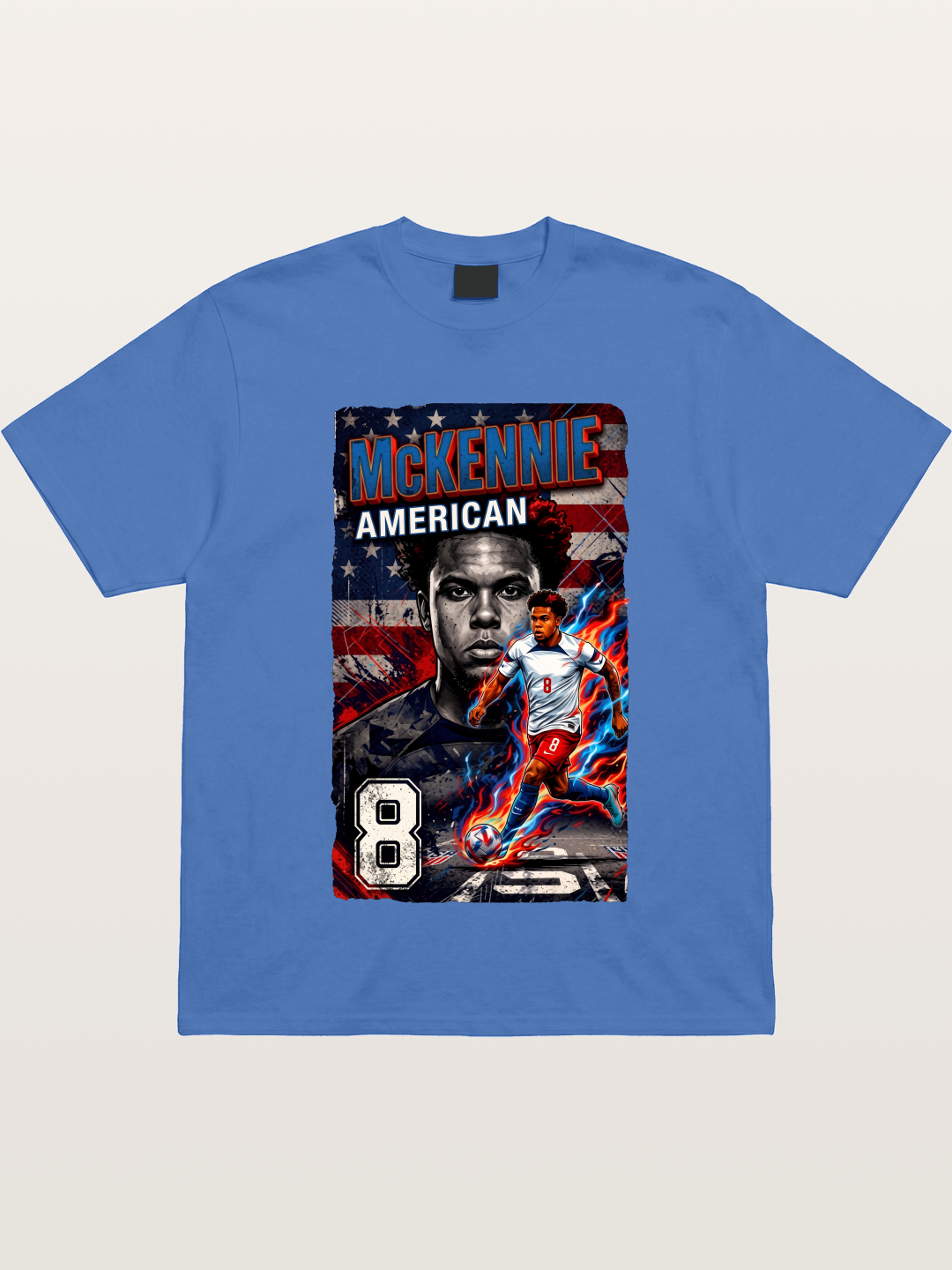 Weston Mckennie Fiery Retro Design Gildan T-shirt
