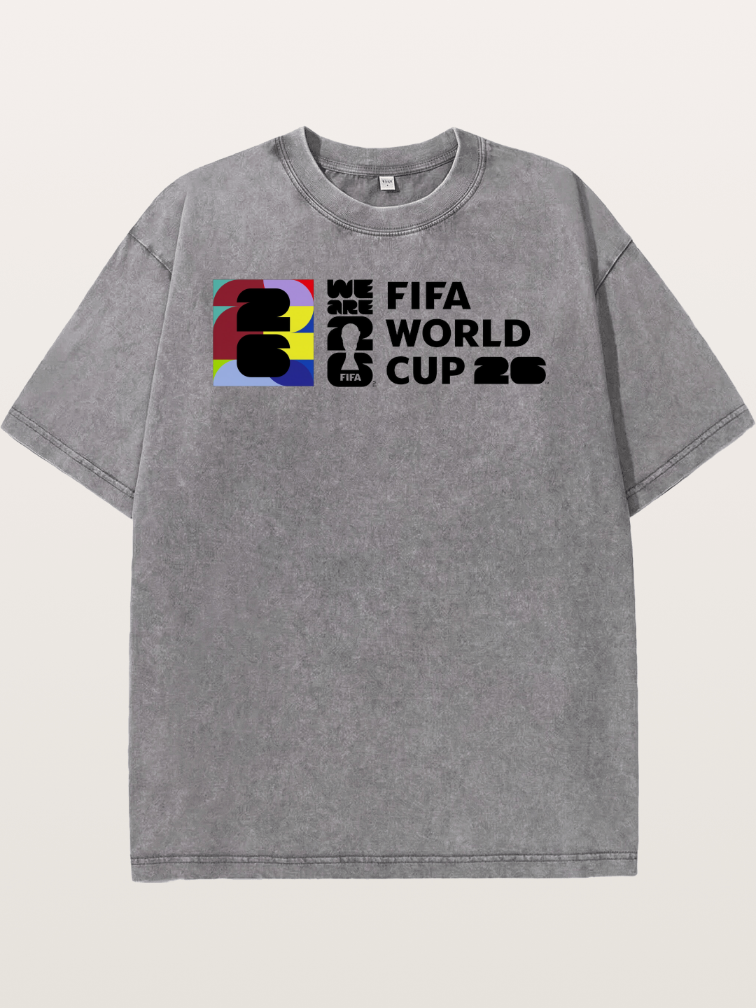 2026 World Cup Colorful Typo Washed T-shirt