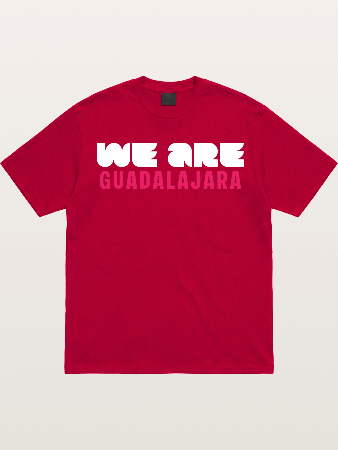 Guadalajara Pink Block Letters Gildan T-shirt