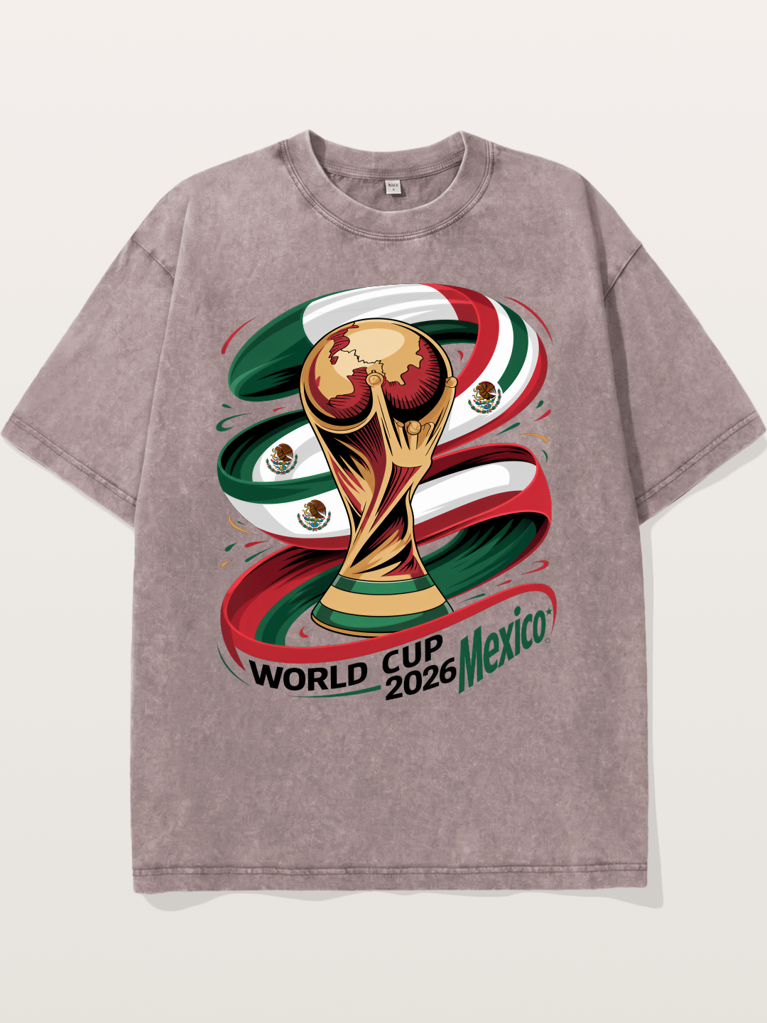 2026 Mexico WC Trophy Art Washed T-shirt