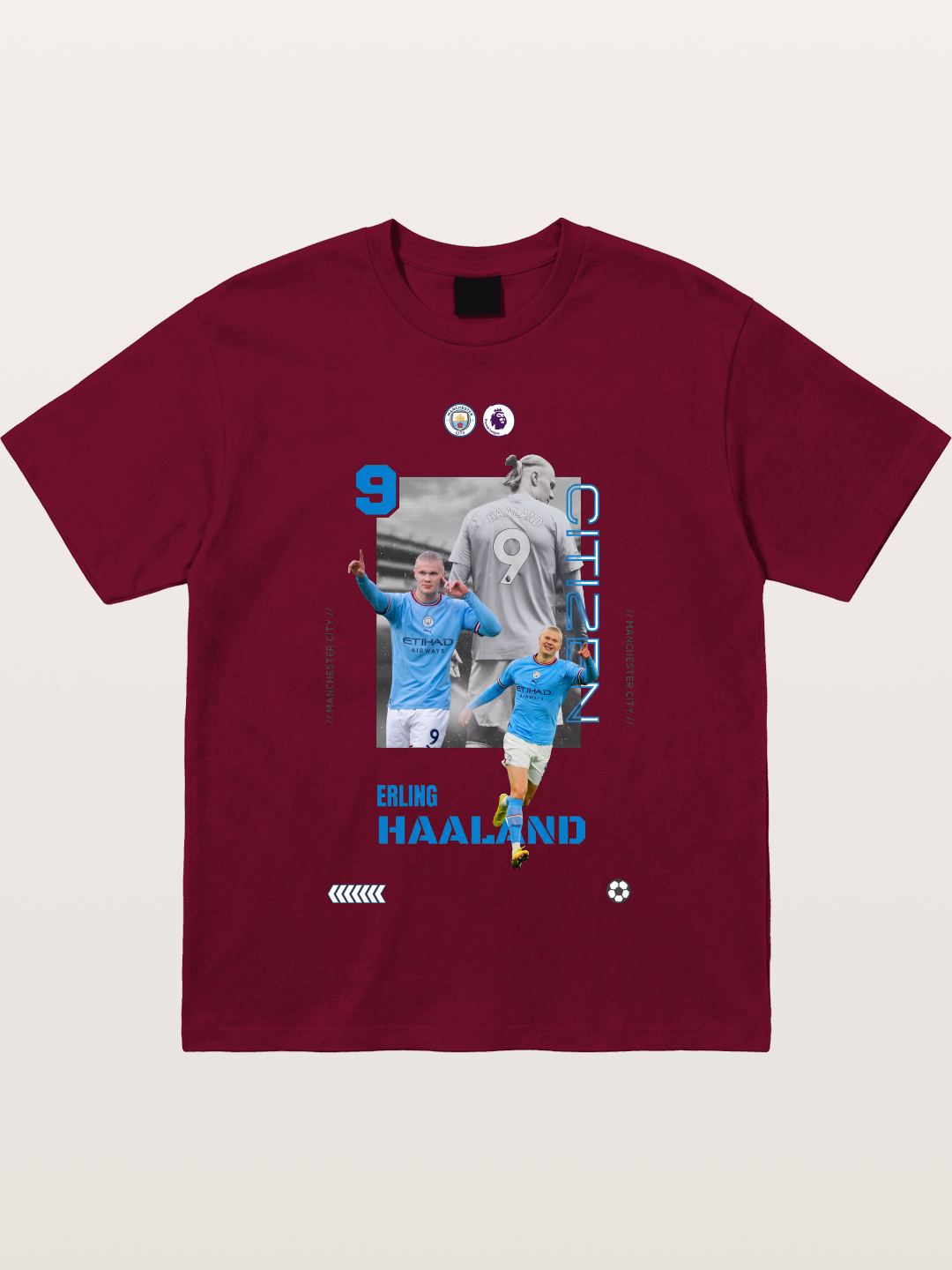 Haaland City Montage Print Gildan T-shirt