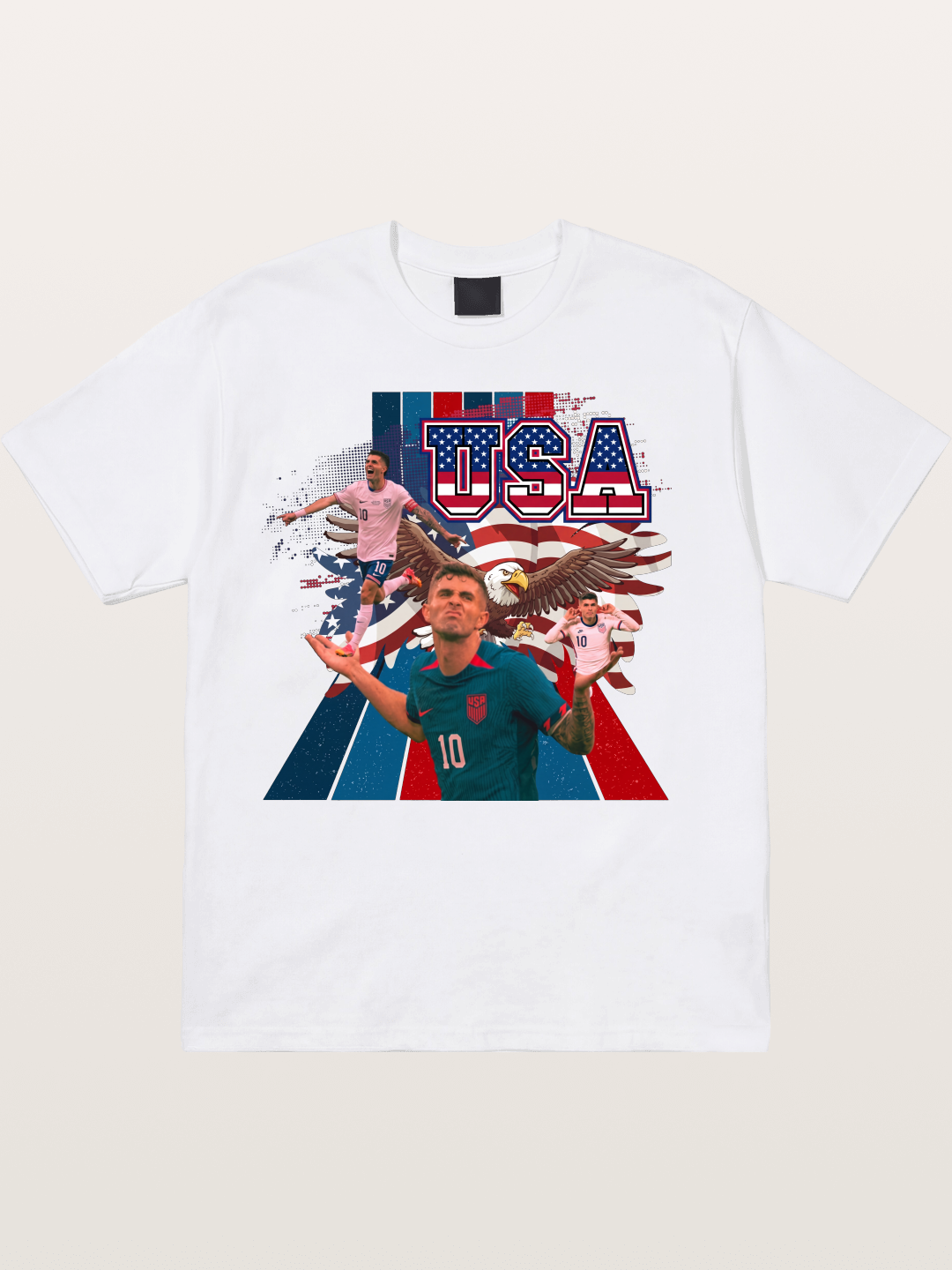 US Soccer Eagles And Two National Stars Cotton T-shirt