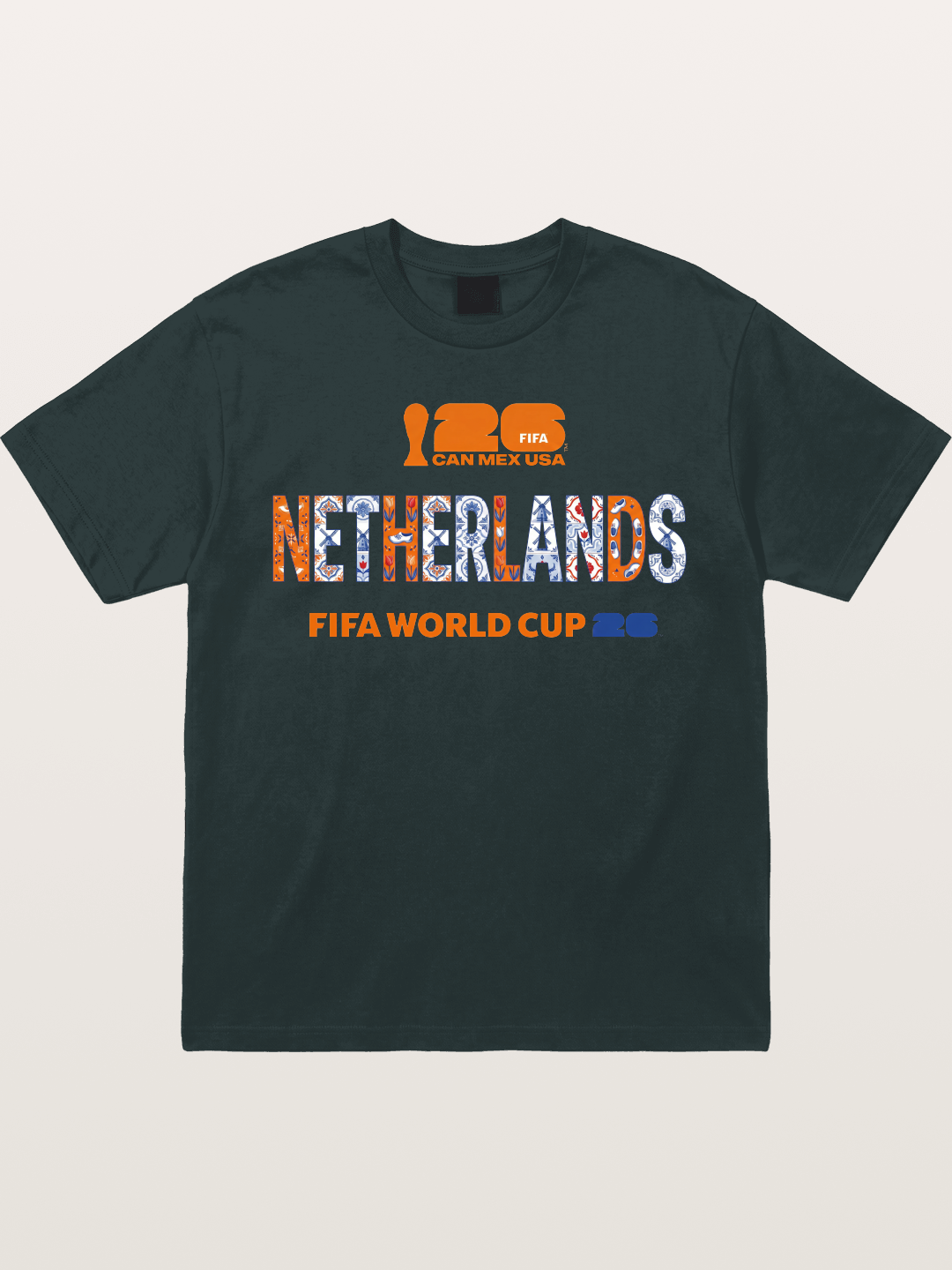 Netherlands 2026 Delft Blue Typo Gildan T-shirt