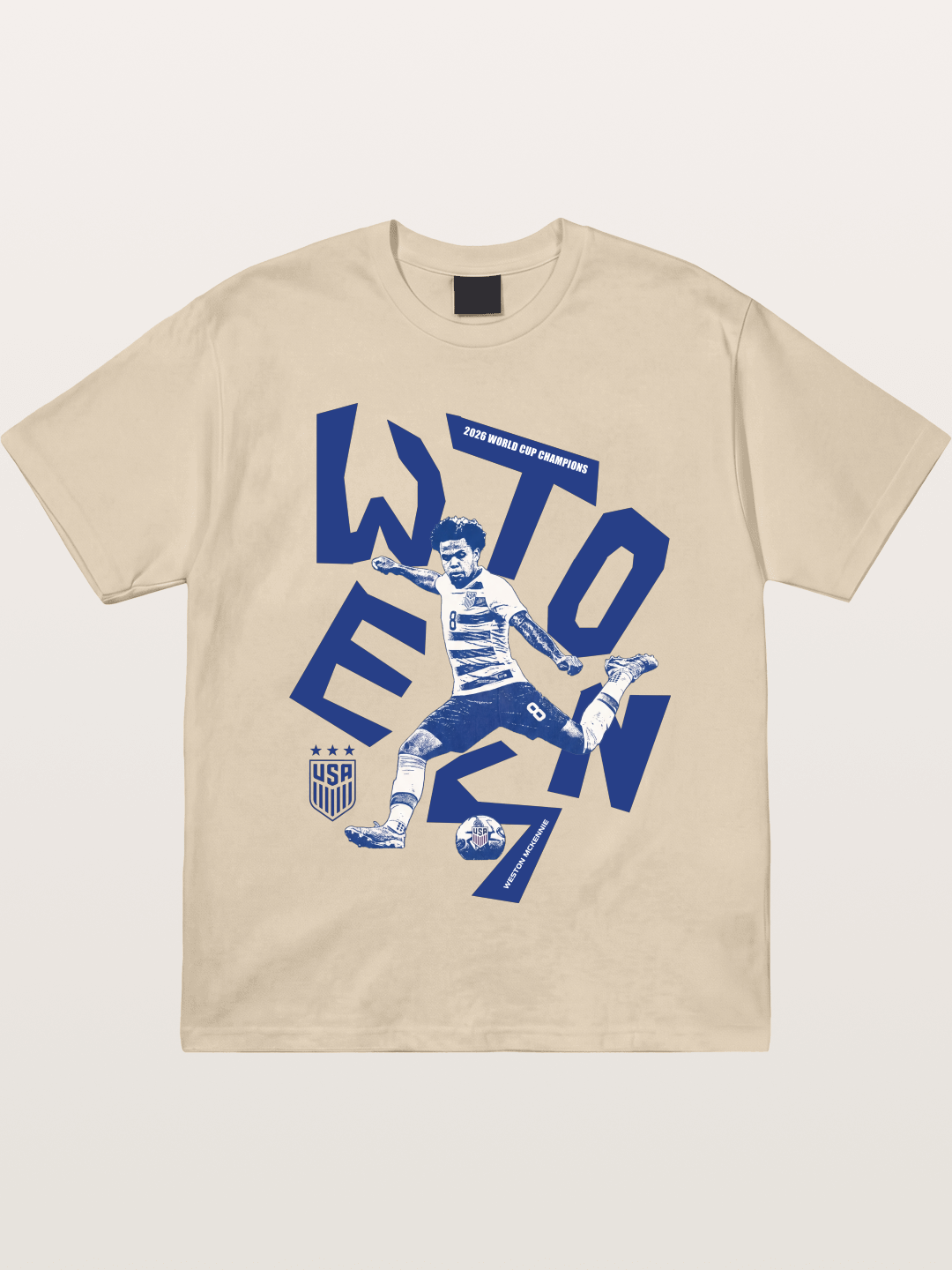 Weston Mckennie Bold USA Lettering Gildan T-shirt