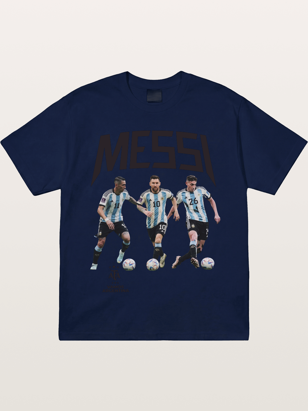 Messi Argentina Trio Soccer Players Gildan T-shirt