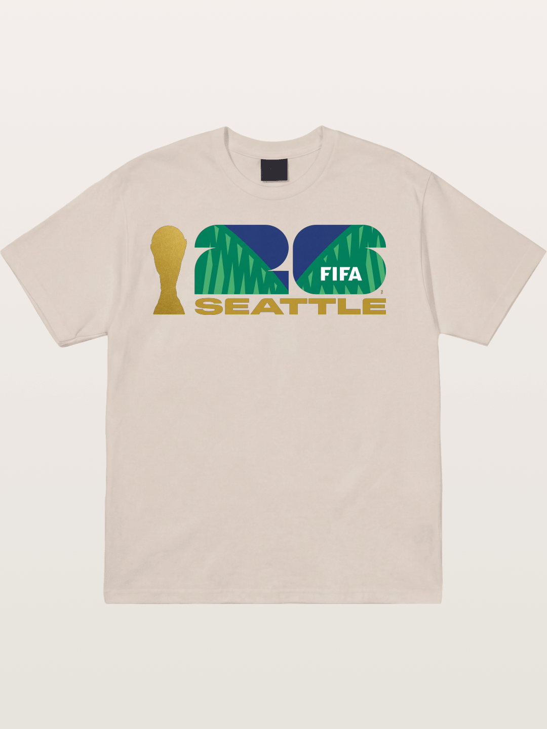 Seattle WC 2026 Gold Green Logo Cotton T-shirt
