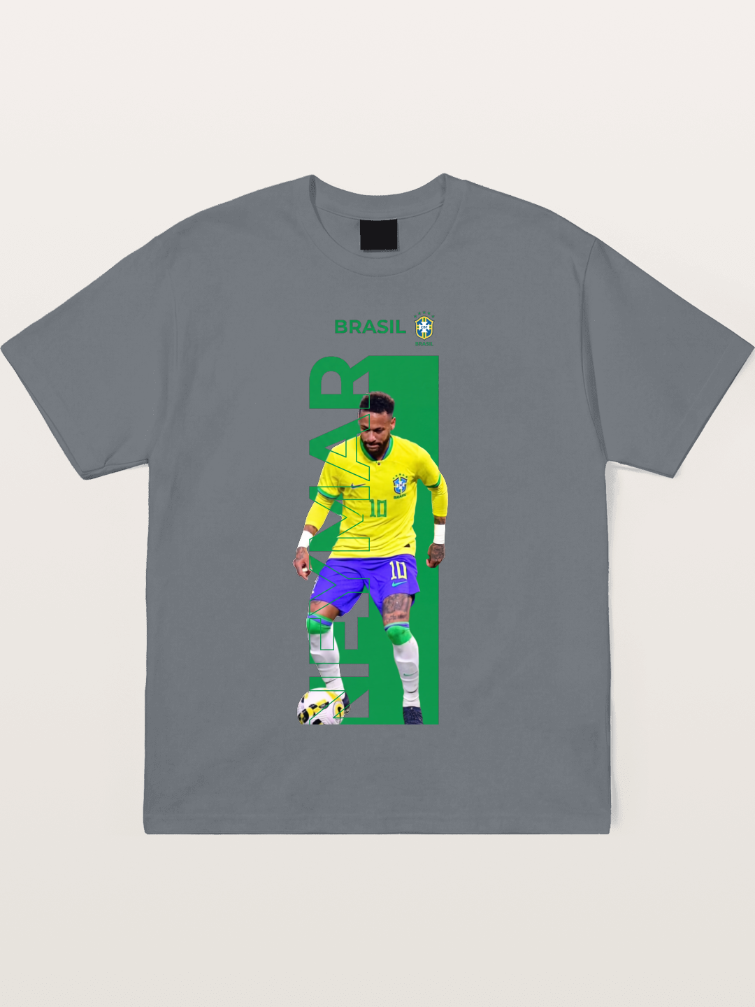 Neymar Brasil Jersey Print Cotton T-shirt