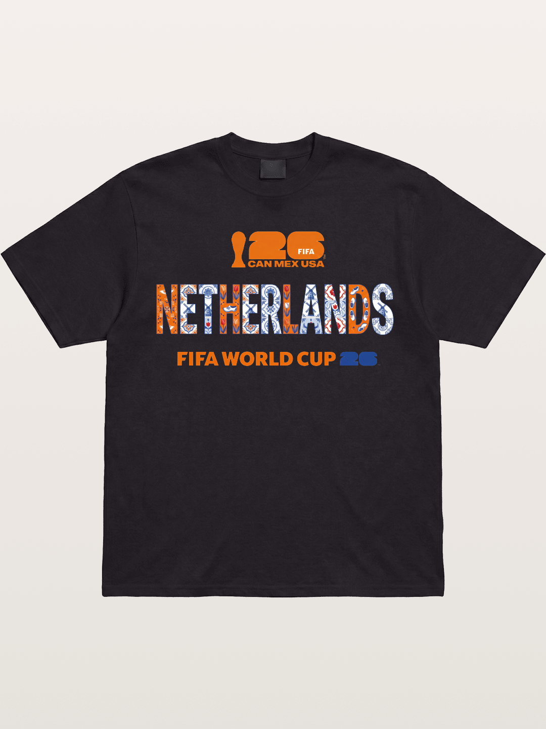 Netherlands 2026 Delft Blue Typo Gildan T-shirt