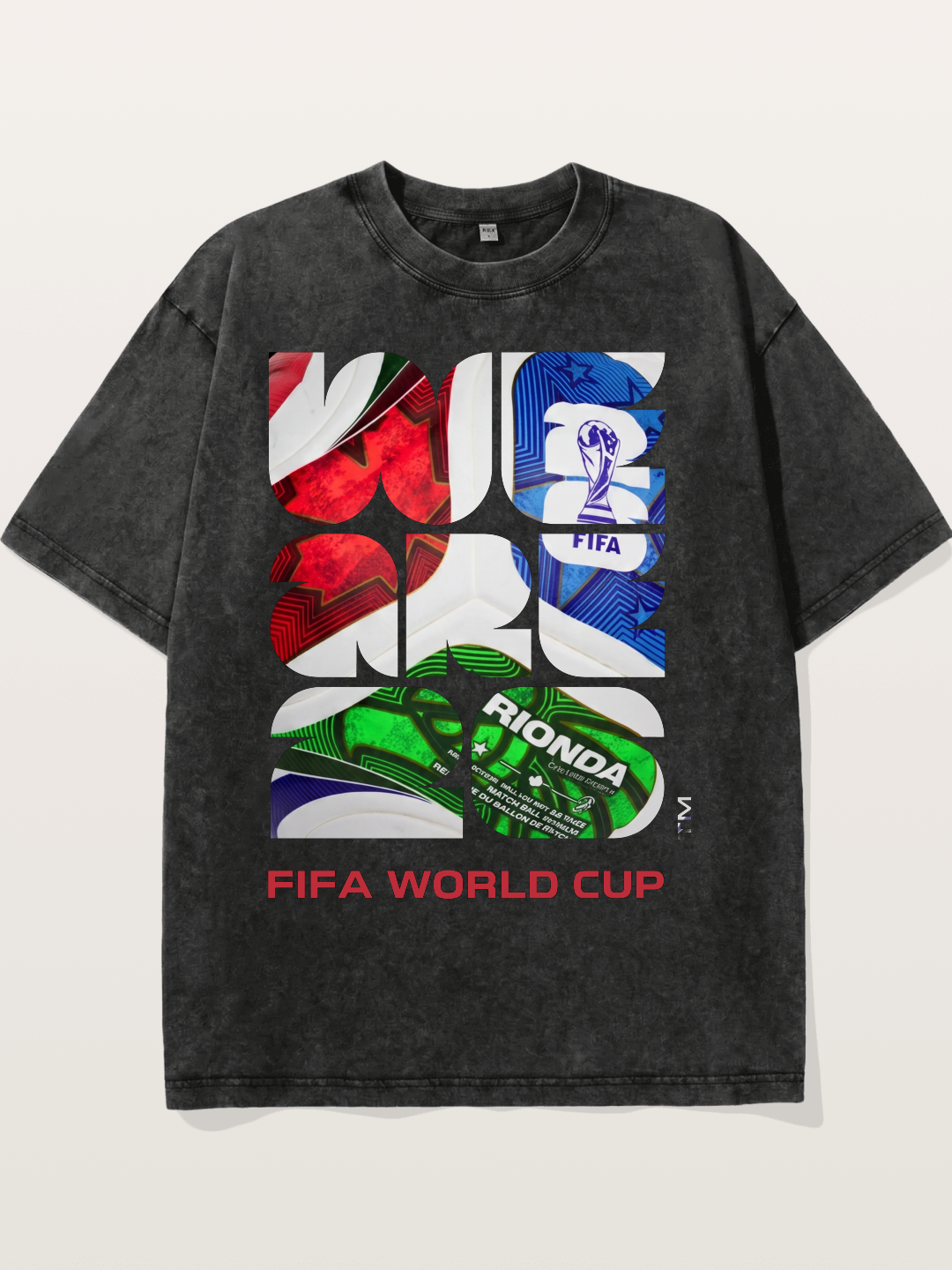 WC 2026 Abstract Geometric Host Design Washed T-shirt