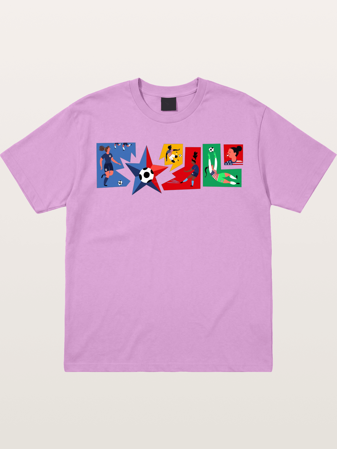 USA Women Soccer Collage Art Gildan T-shirt
