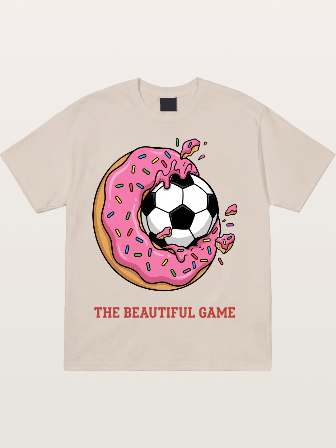 Donut Soccer Sweet Game Art Cotton T-shirt