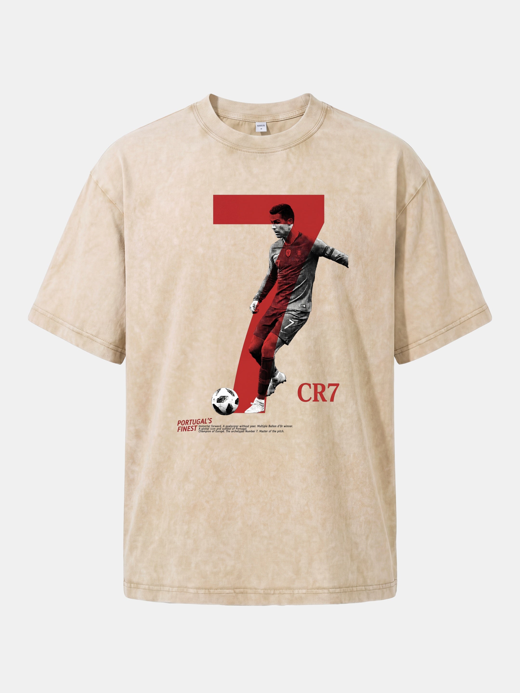 CR7 Portugal Split Portrait Washed T-shirt