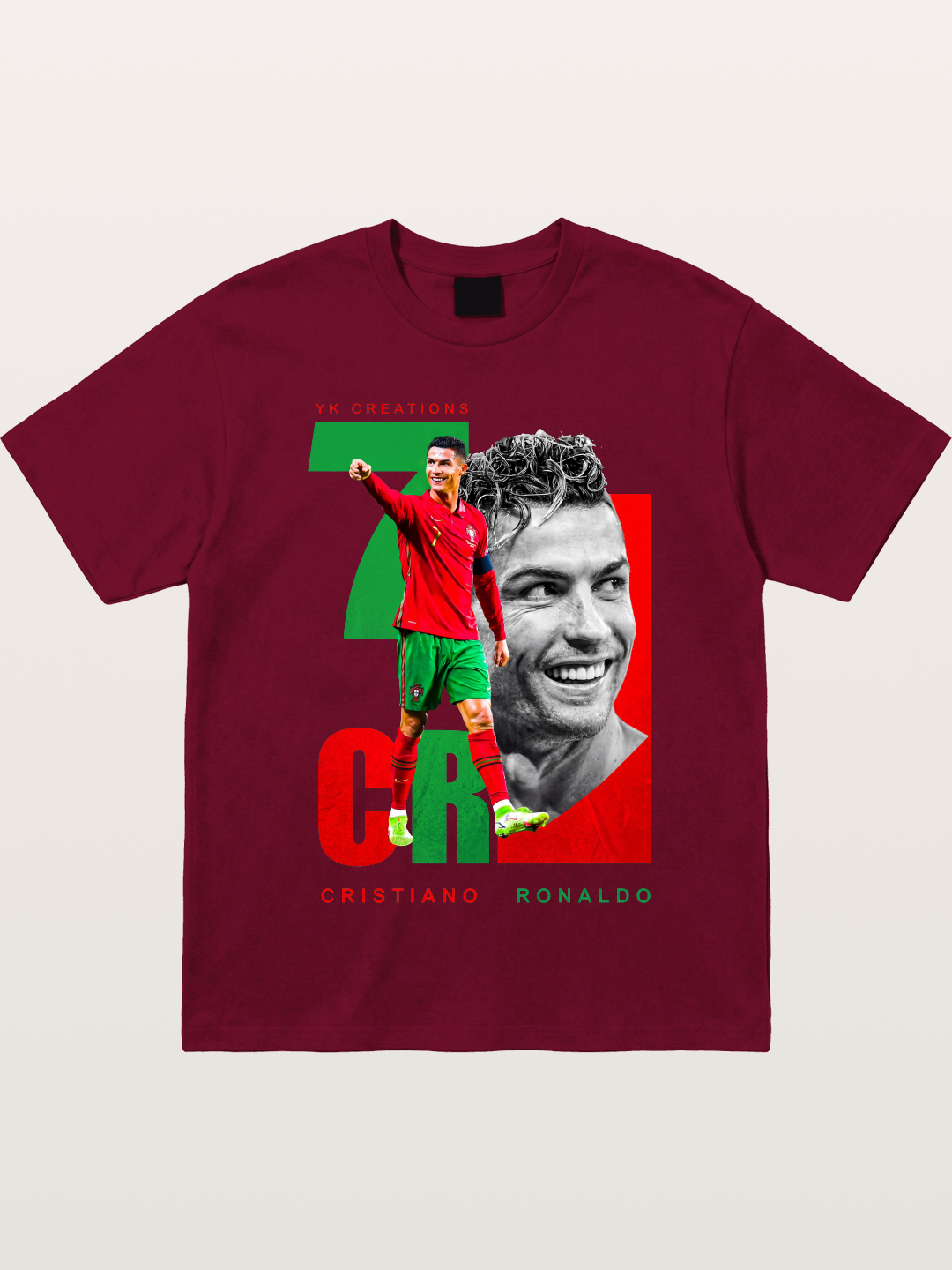 Ronaldo Portugal Dual Montage Gildan T-shirt