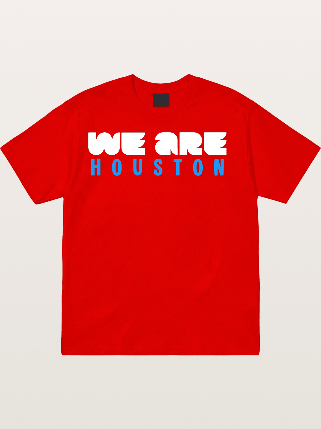 Houston Bright Blue Typo Cotton T-shirt