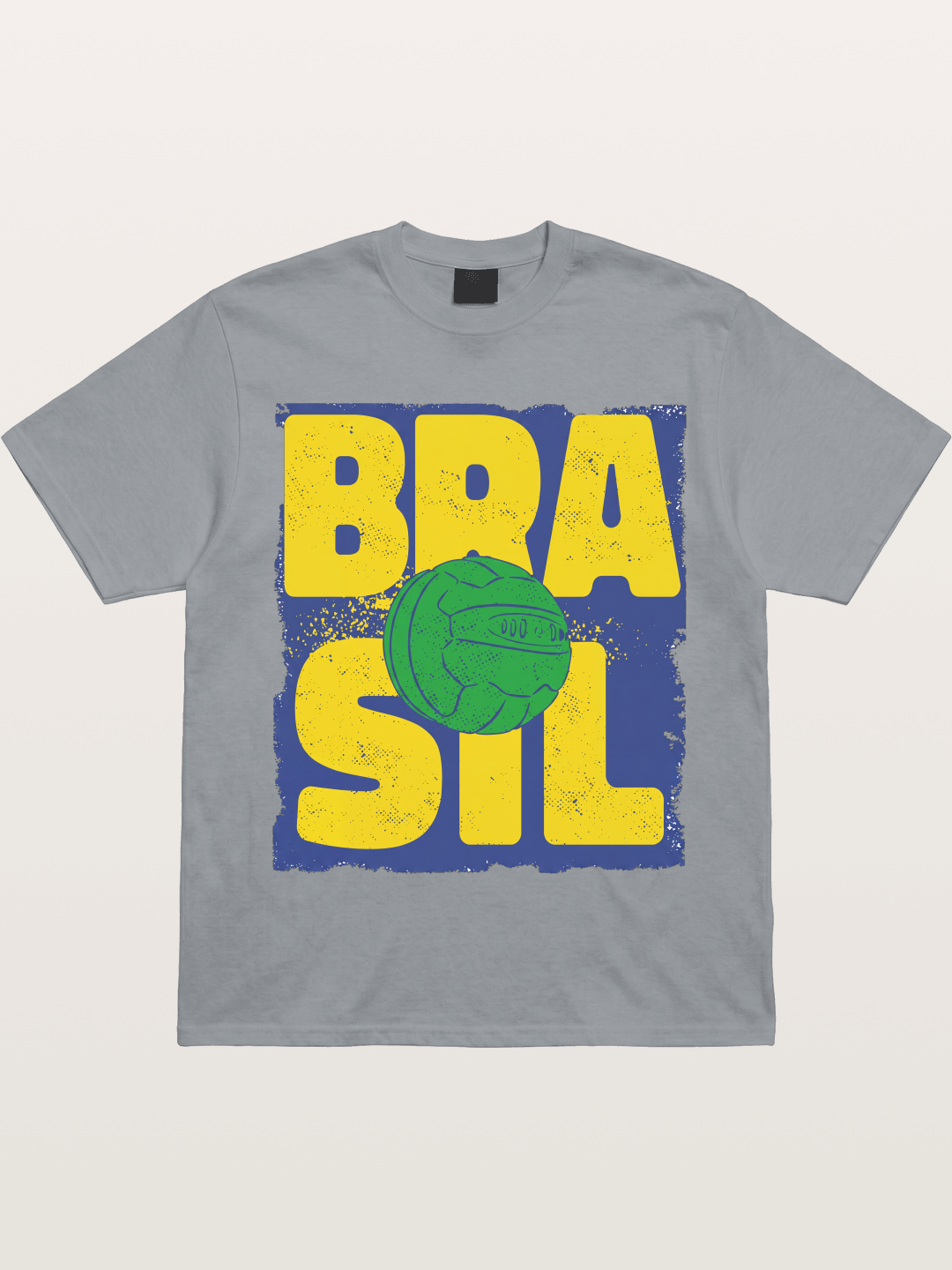 Grunge Brazil Soccer Text Card Gildan T-shirt