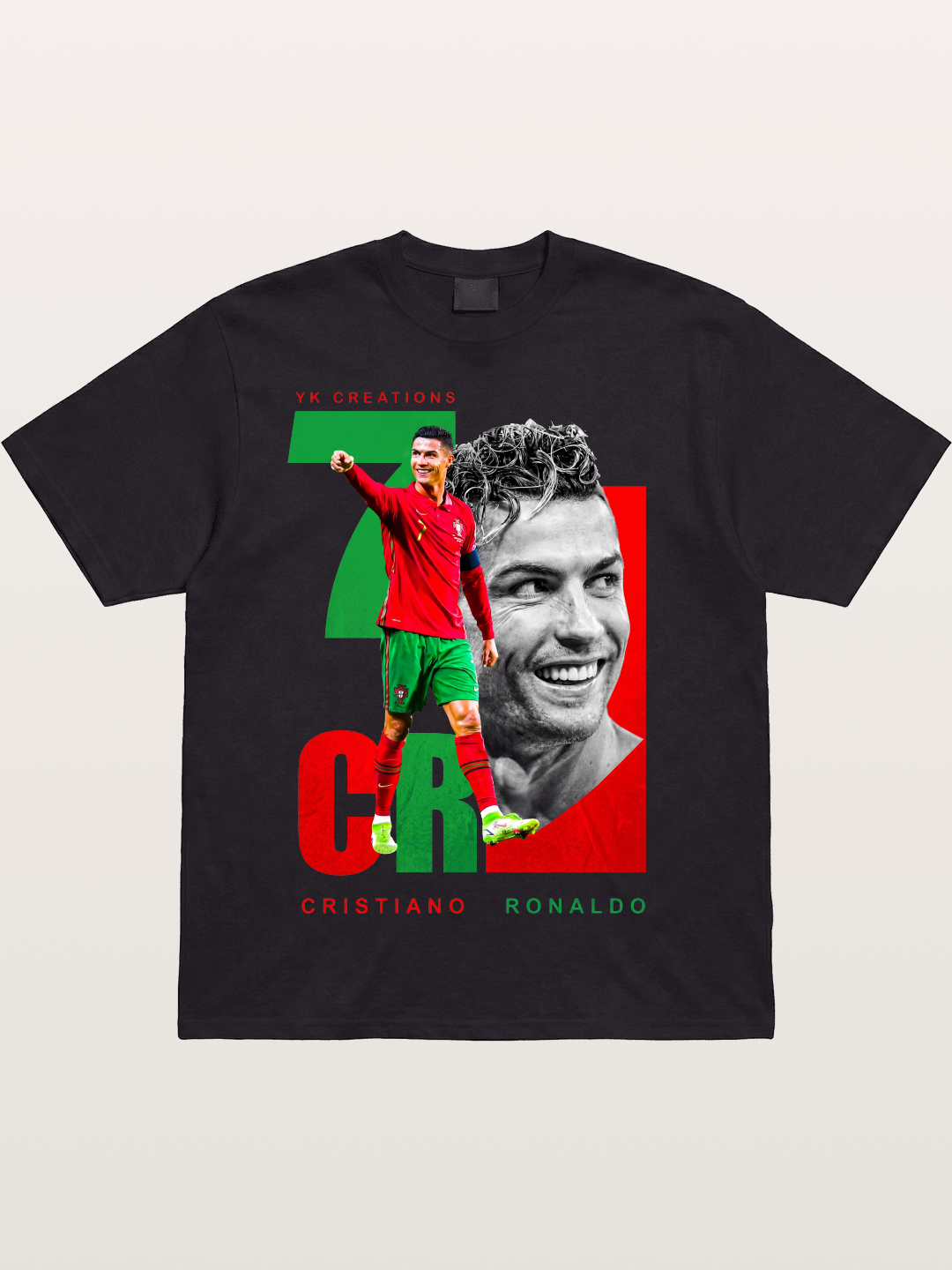 Ronaldo Portugal Dual Montage Cotton T-shirt