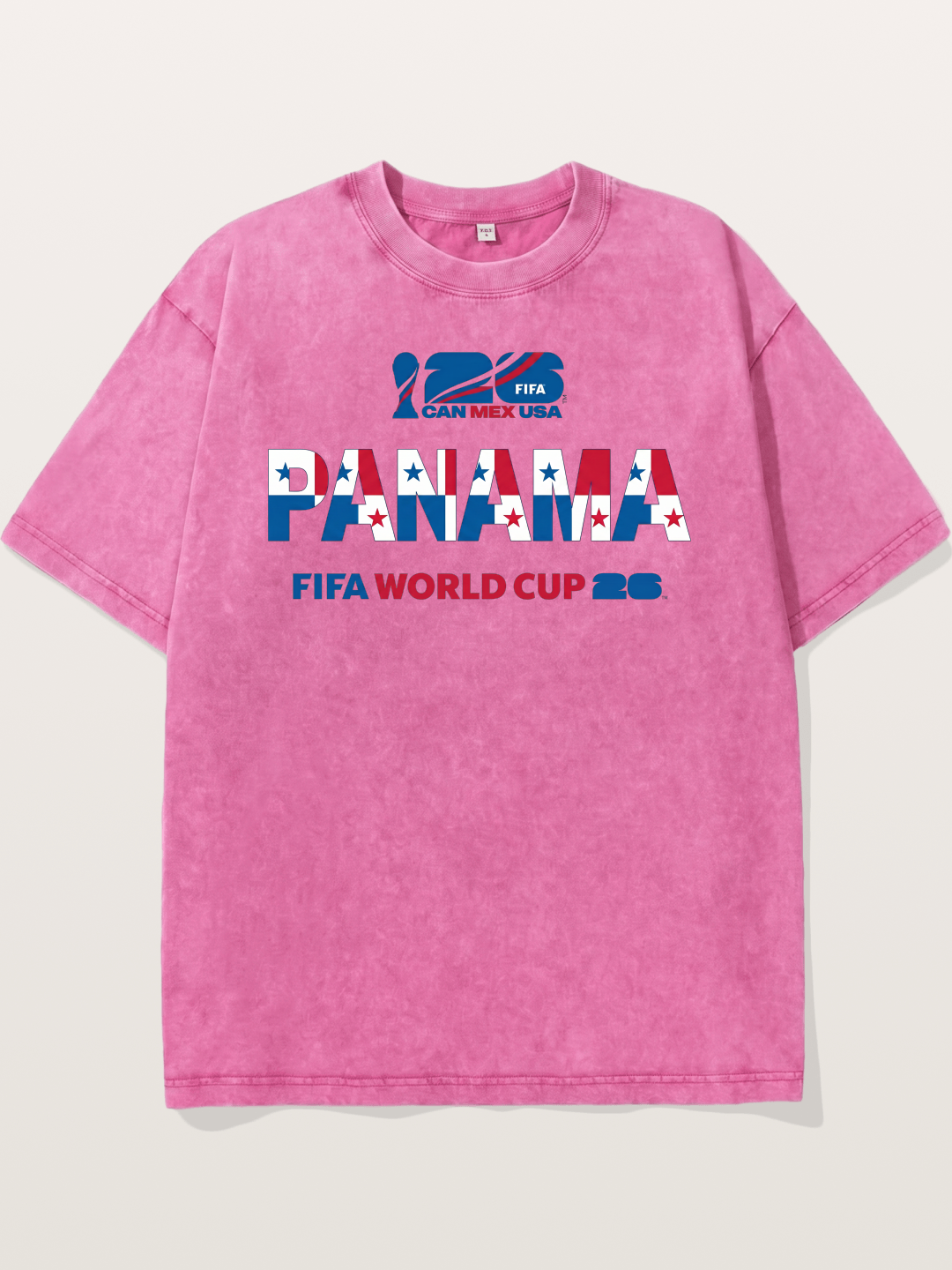 Panama 2026 Flag-Inspired Graphic Washed T-shirt
