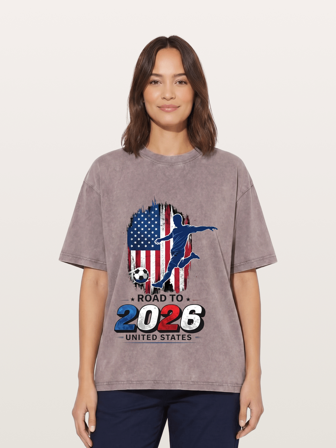 Road to 2026 USA Soccer Player Washed T-shirt
