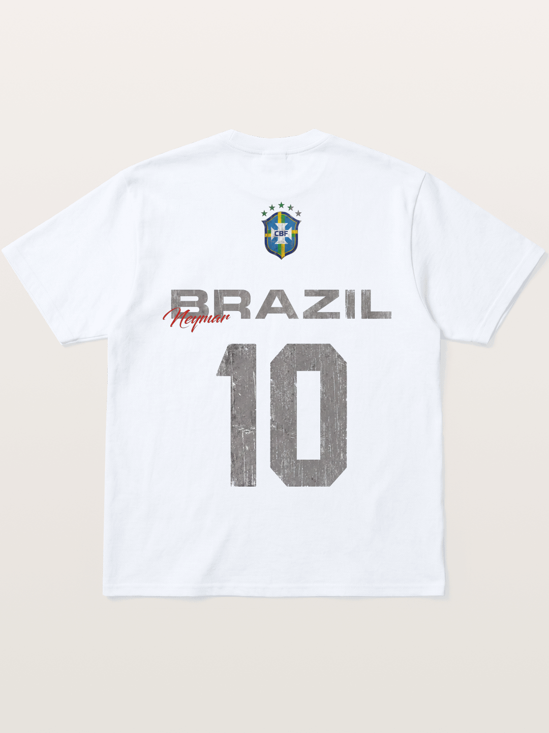 Brazil Neymar 10 Vintage Gildan T-shirt