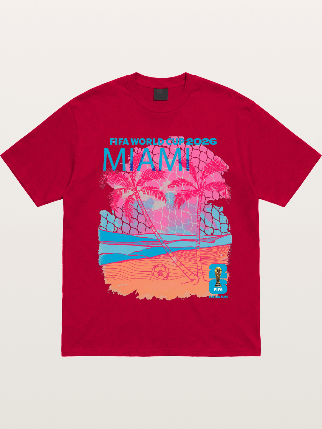 Miami WC 2026 Tropical Sunset Beach Gildan T-shirt