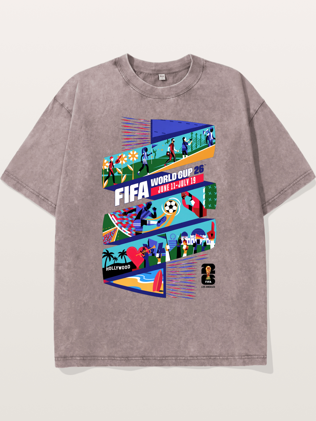 FIFA 2026 LA WC Poster Washed T-shirt