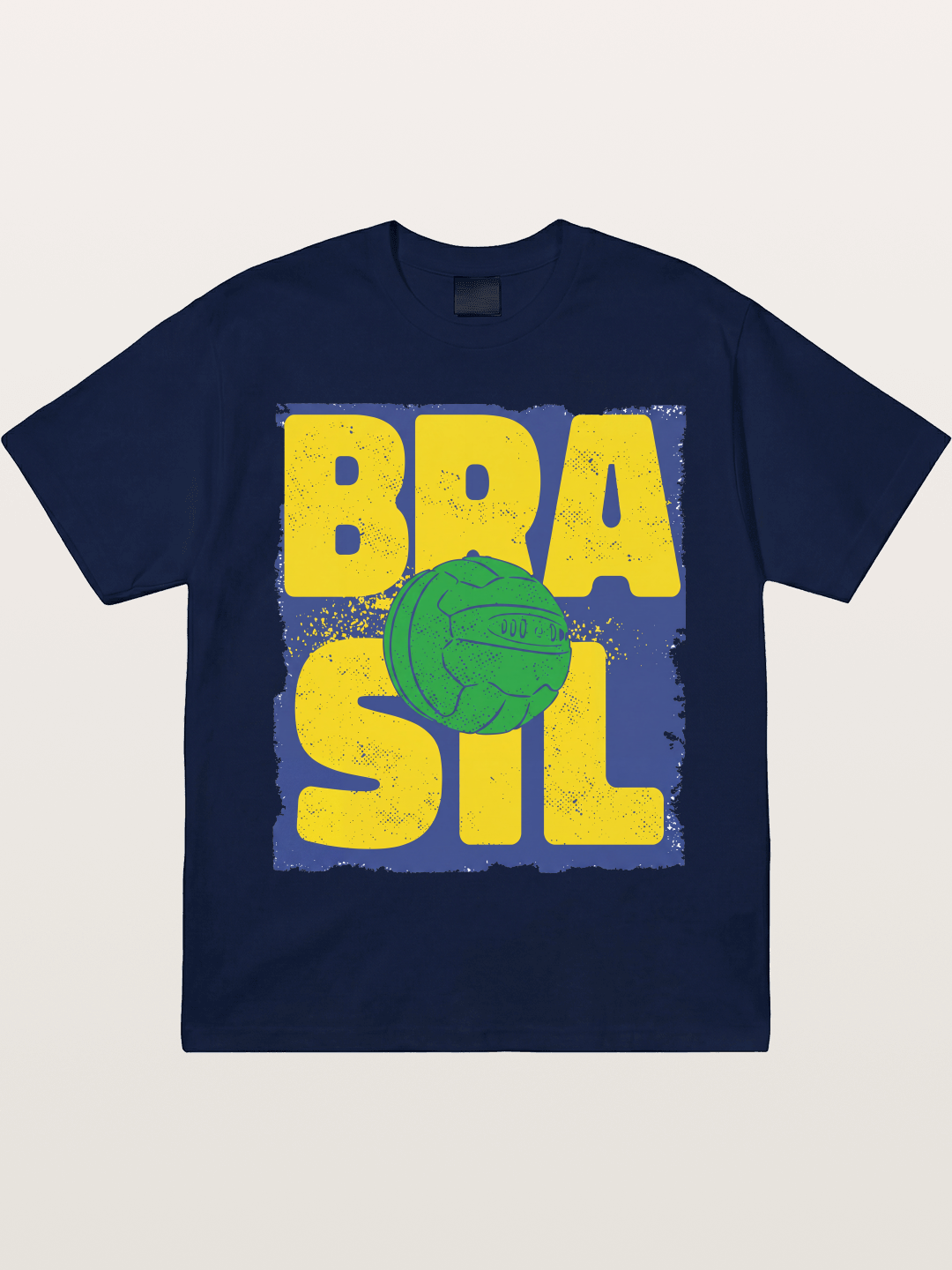 Grunge Brazil Soccer Text Card Gildan T-shirt