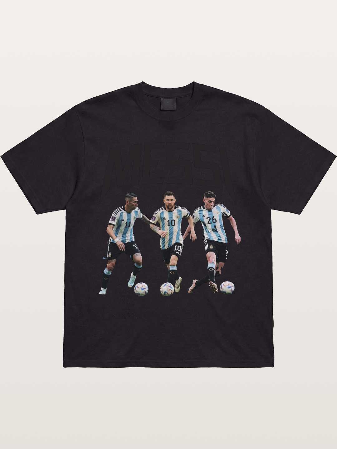 Messi Argentina Trio Soccer Players Gildan T-shirt