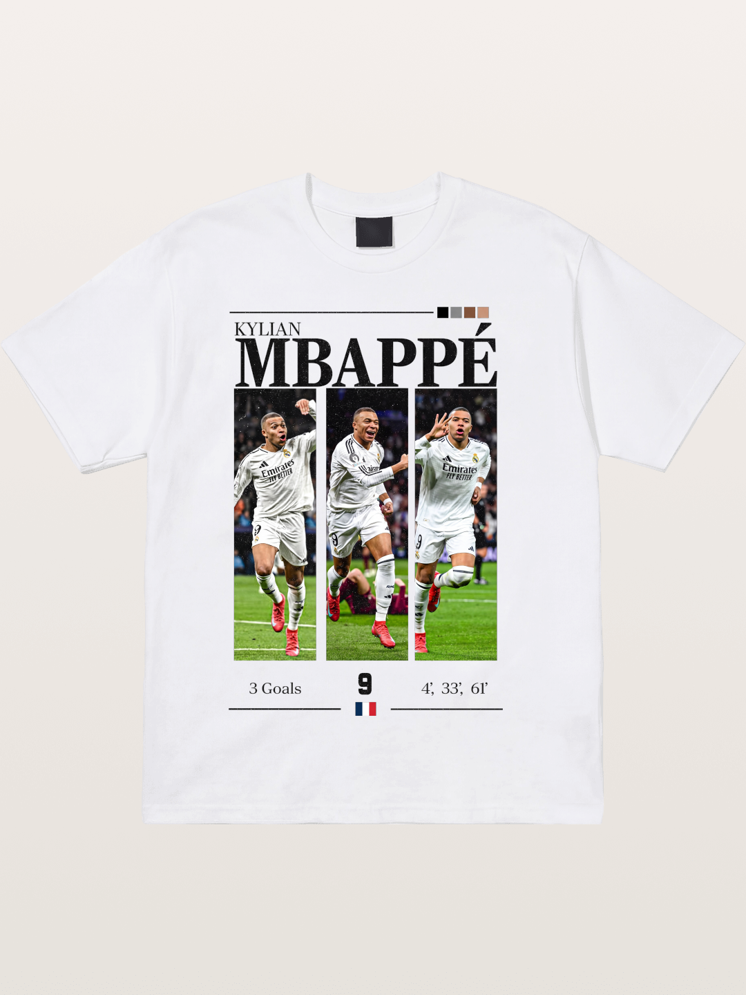 Mbappe Match Moment Collage Cotton T-shirt