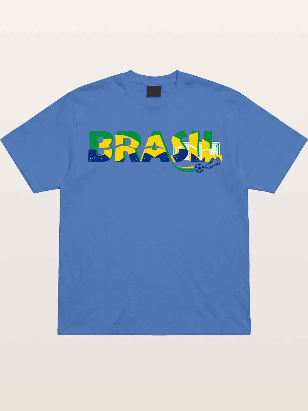 Brasil Typo Soccer Badge Gildan T-shirt