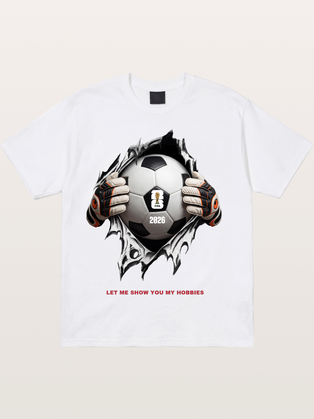 Soccer Ball Tear Effect 2026 Cotton T-shirt