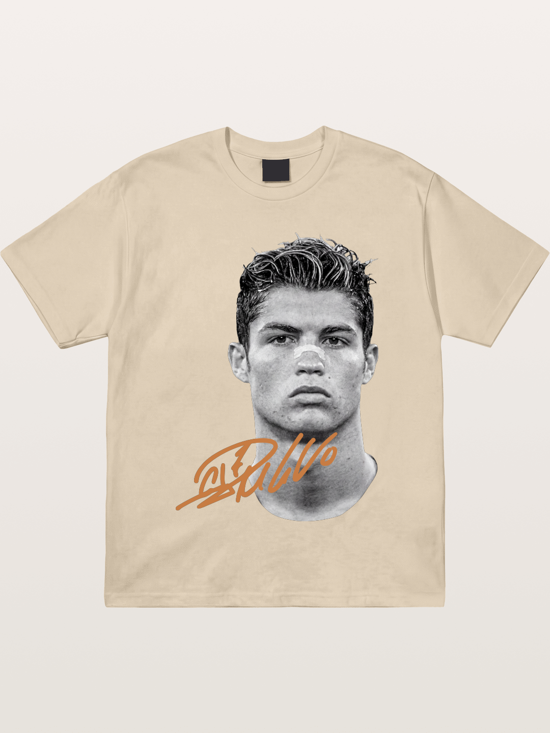 Cristiano Ronaldo Black White Portrait Gildan T-shirt