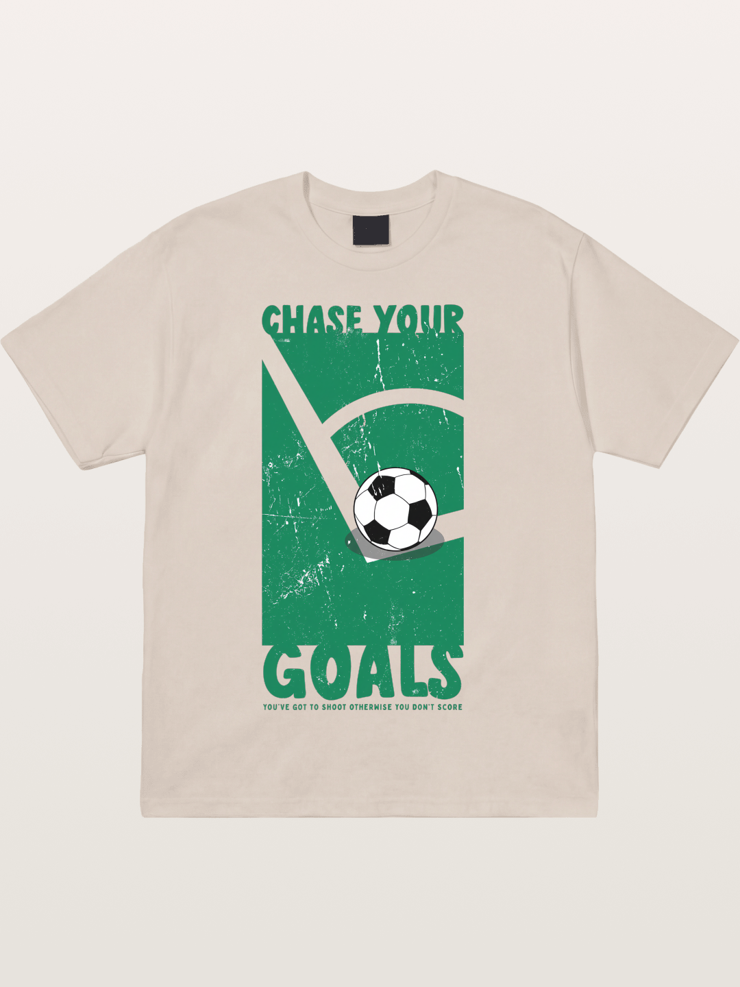 Chase Your Goals Green Poster Cotton T-shirt