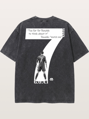Ronaldo #7 Watch Me Quote Washed T-shirt
